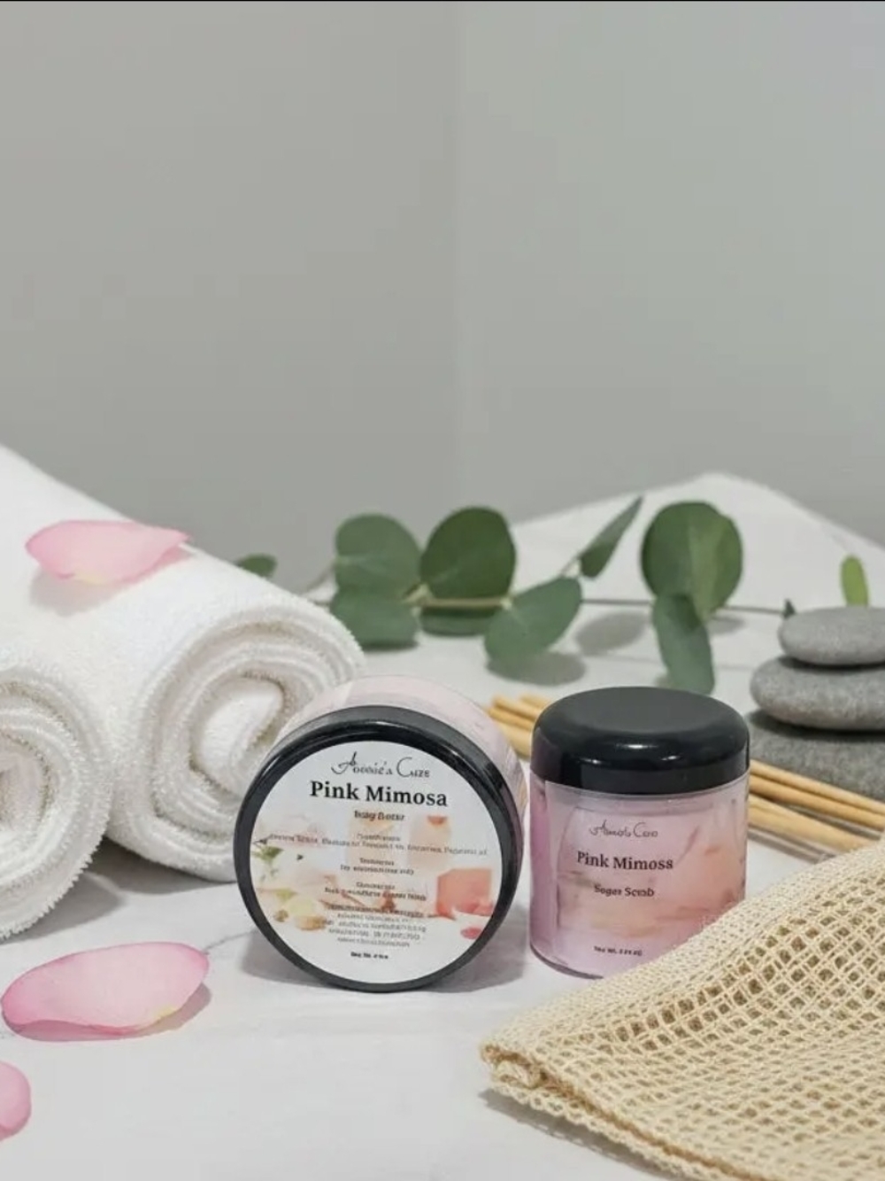 Pink Mimosa Spa Set - Body Care Bundle